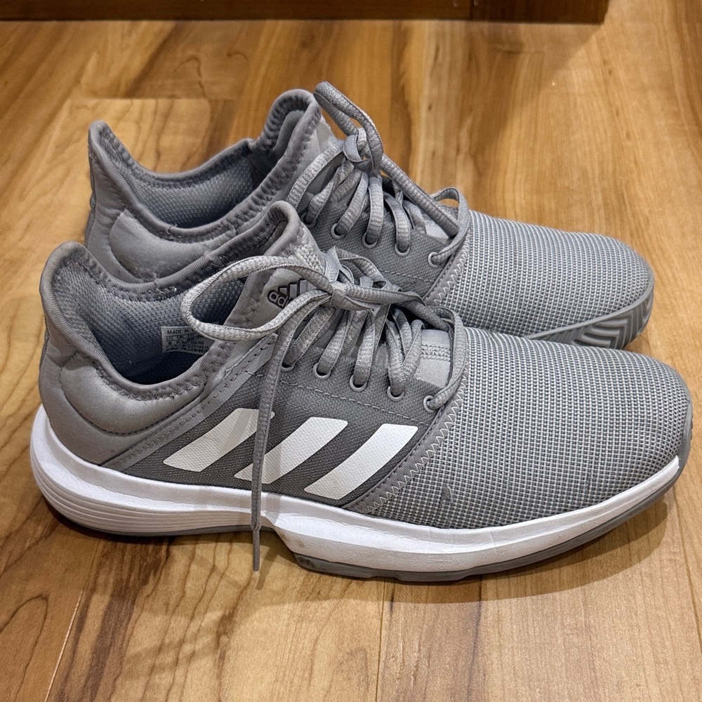 Adidas Women’s Gray and White Game Court Shoes